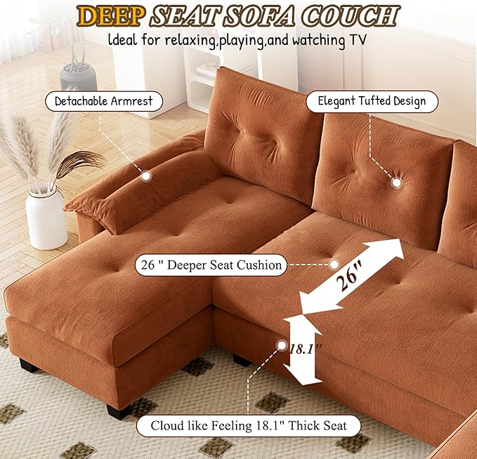 104.7" U-Shaped Sleeper Sofa