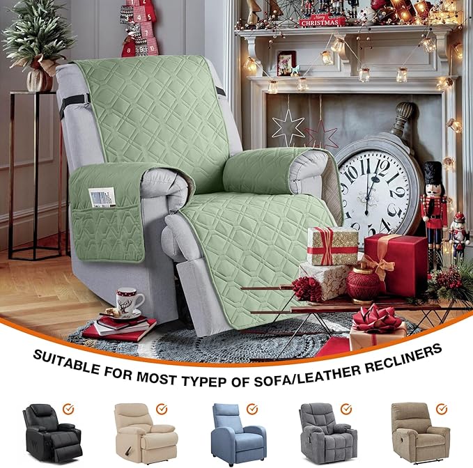 VANSOFY 100% Waterproof Recliner Chair Covers, Recliner Cover Non-Slip Dog