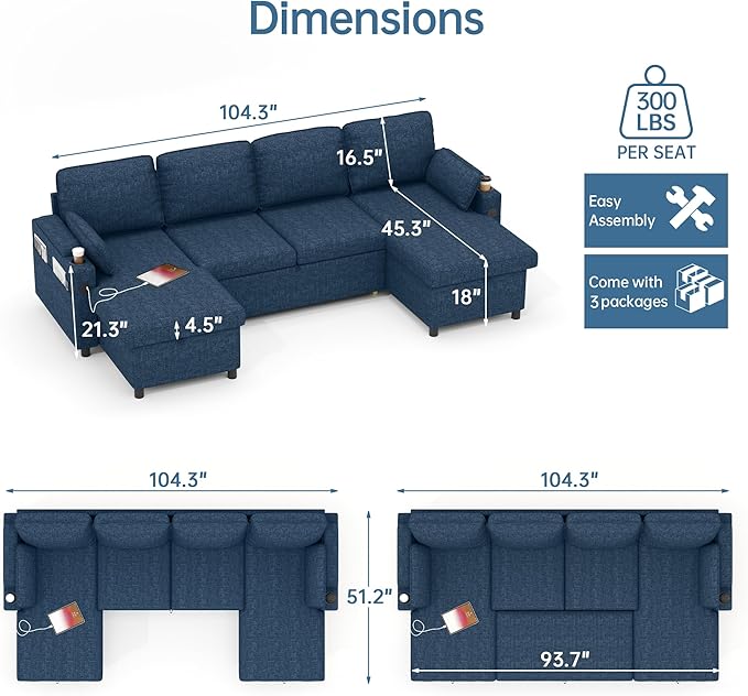 DURASPACE Sofa Bed Pull Out Couch Sleeper