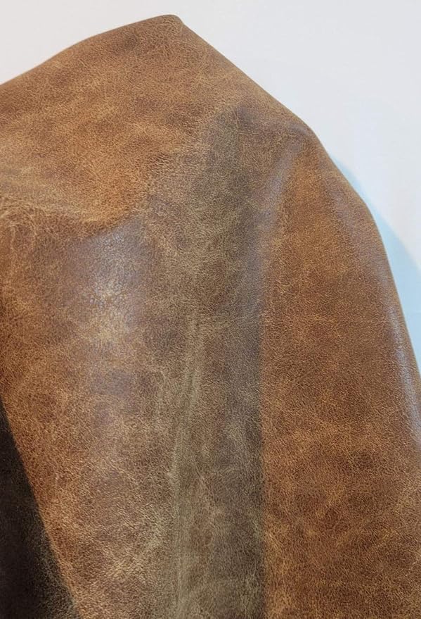 NAT Leathers™ | Acorn Brown Crazy Horse Soft Faux Leather Sheet PU | by The