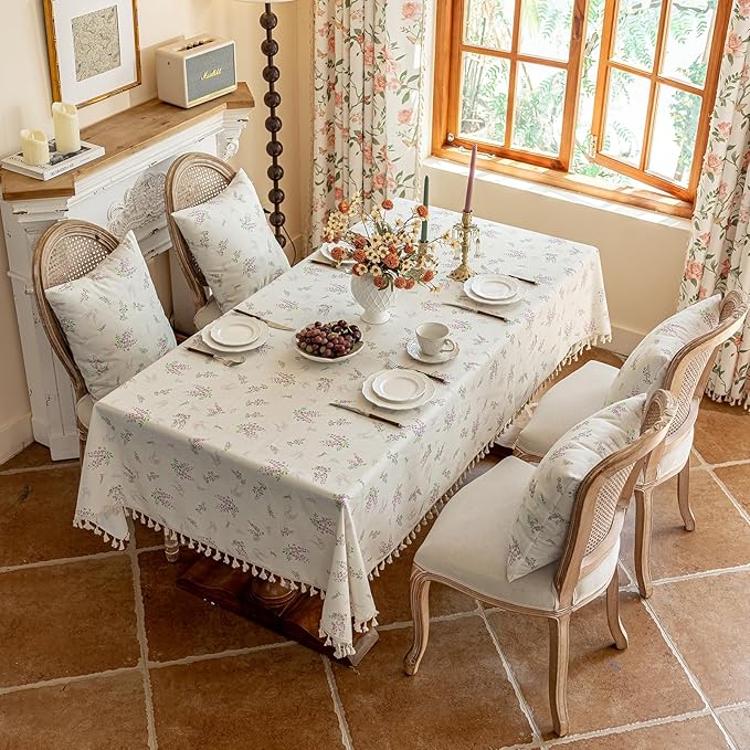VClife Tablecloth Linen Texture Tablecloth