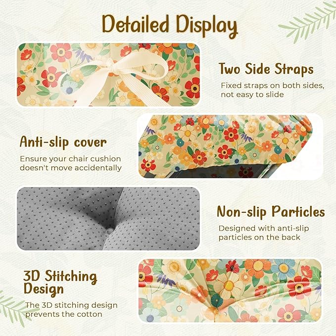 Outdoor Chaise Lounge Chair Cushion 75.1 x 22.8 x 4.7 Inches 100% Waterproof