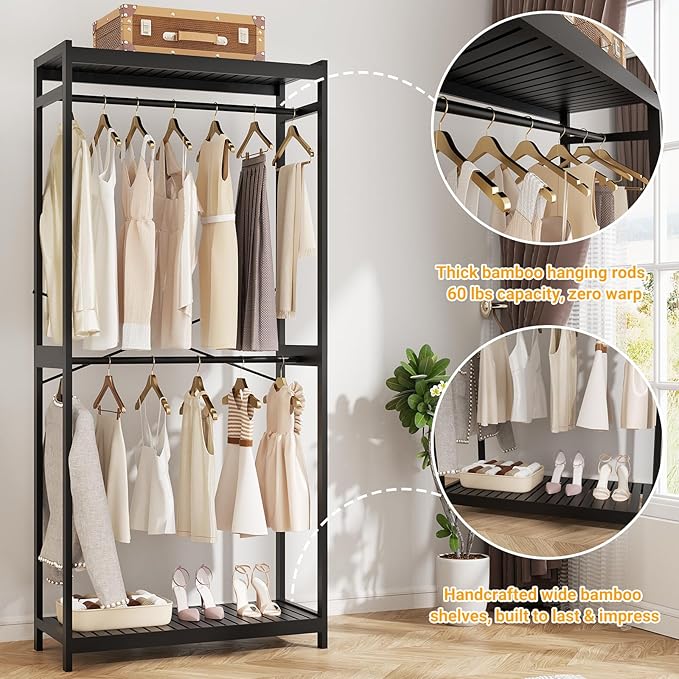 Homykic Bamboo Clothes Rack