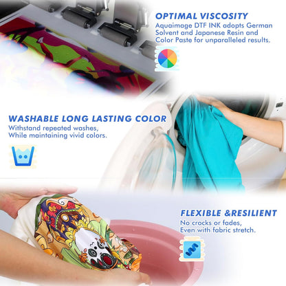 500 ml Premium DTF White Ink, DTF Transfer White Ink for PET Film, Refill Ink for Printheads L1800,ET-8550, XP-15000, XP600, I3200, Heat Transfer Printing Direct to Film(500ml 16.9oz)