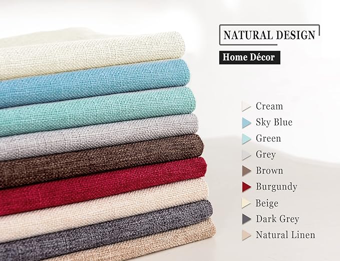 Stellhome Rectangle Farmhouse Burlap Throw Pillow Covers Solid Linen Pillowcase