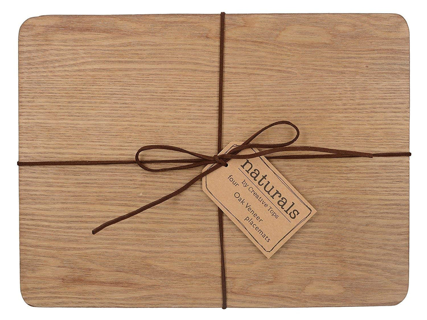Creative Tops Oak Veneer Placemats, Set of 4, 5115972