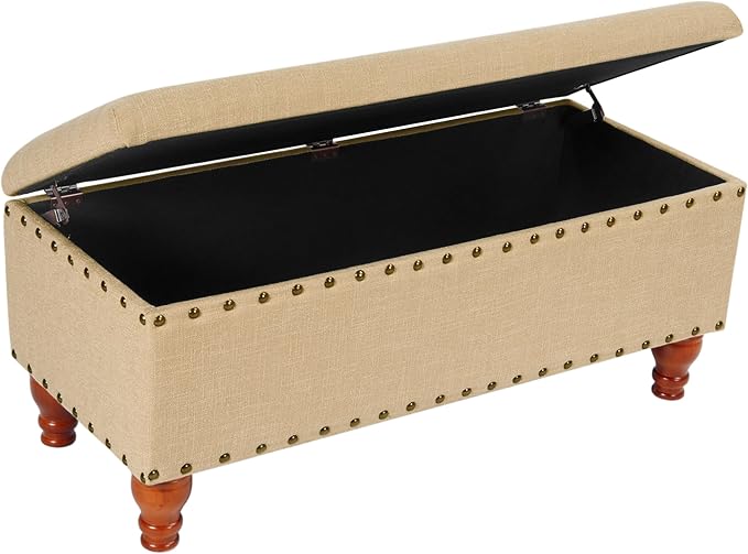 HomePop Large Rectangle Storage Bench