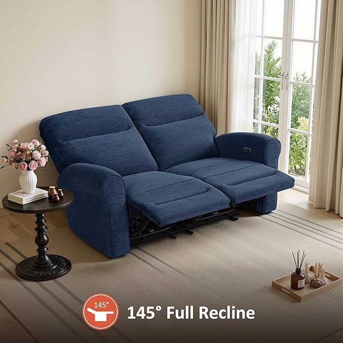 MCombo 64.6" Wall Hugger Power Loveseat Recliner Sofa