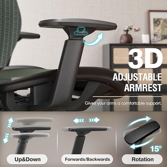 ELABEST Mesh Office Chair, Ergonomic Computer Desk Chair, Sturdy Task Chair-
