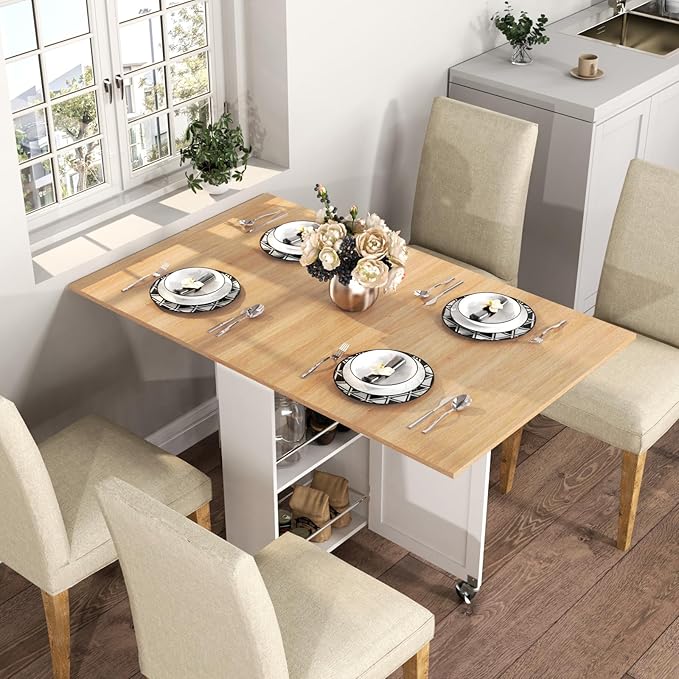 3imothrix Folding Dining Table, Dinner Table