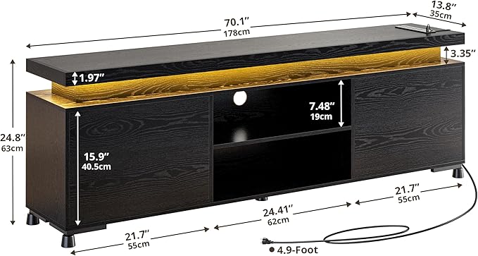 IRONCK TV Stand for TVs 85 inch, Entertainment Center