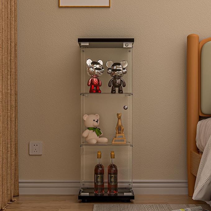 FANYUSHOW 3-Shelf Glass Display Cabinet