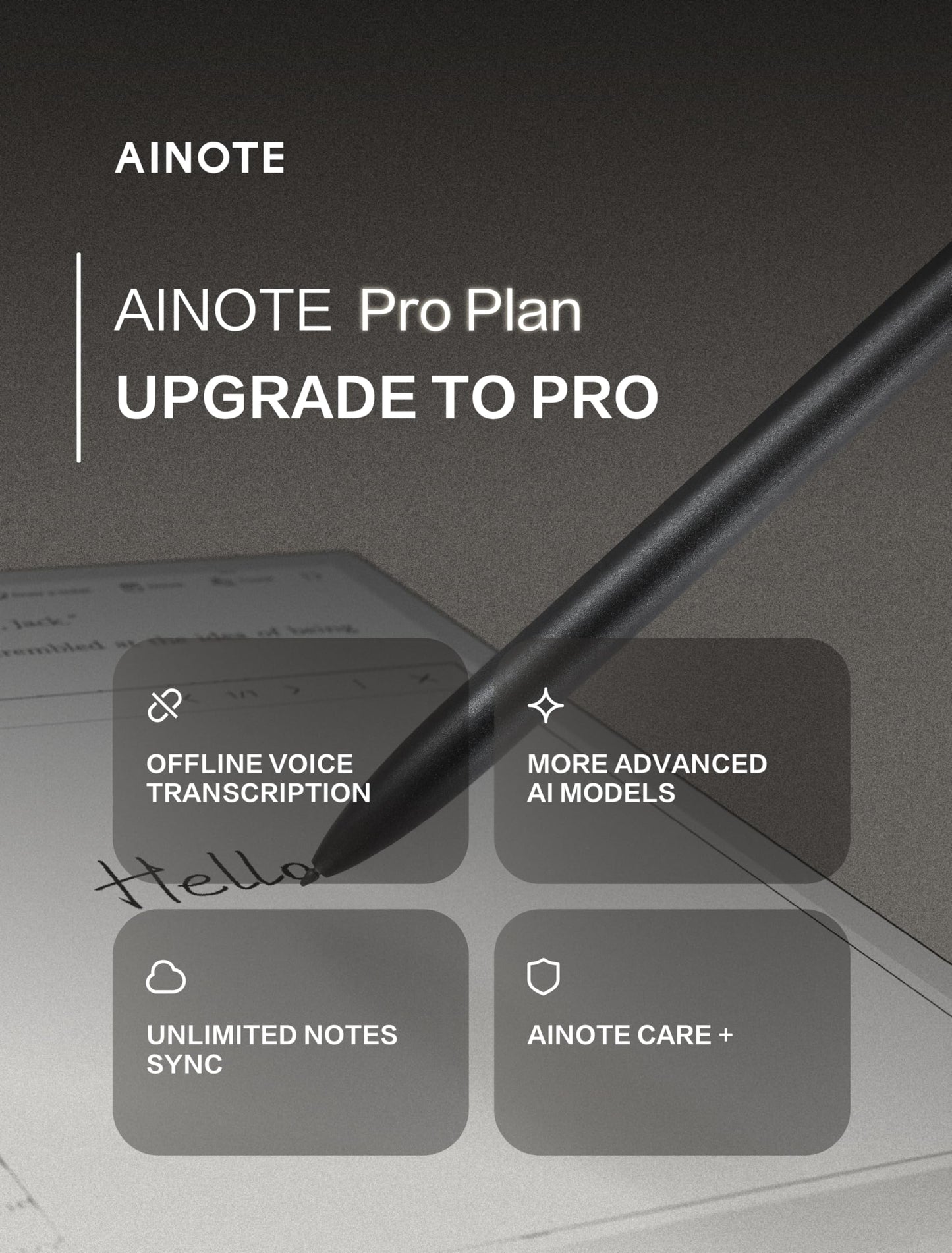iflytek AINOTE 2 Paper Tablet, 10.65" Electronic Notebook with Pen, 4.2mm Ultrathin Note Taking Tablet Powered by ChatGPT, 15-Language Transcription Support, Google Play Compatible
