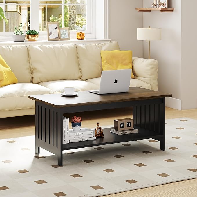 YOSHOOT 39.4" Farmhouse Coffee Table