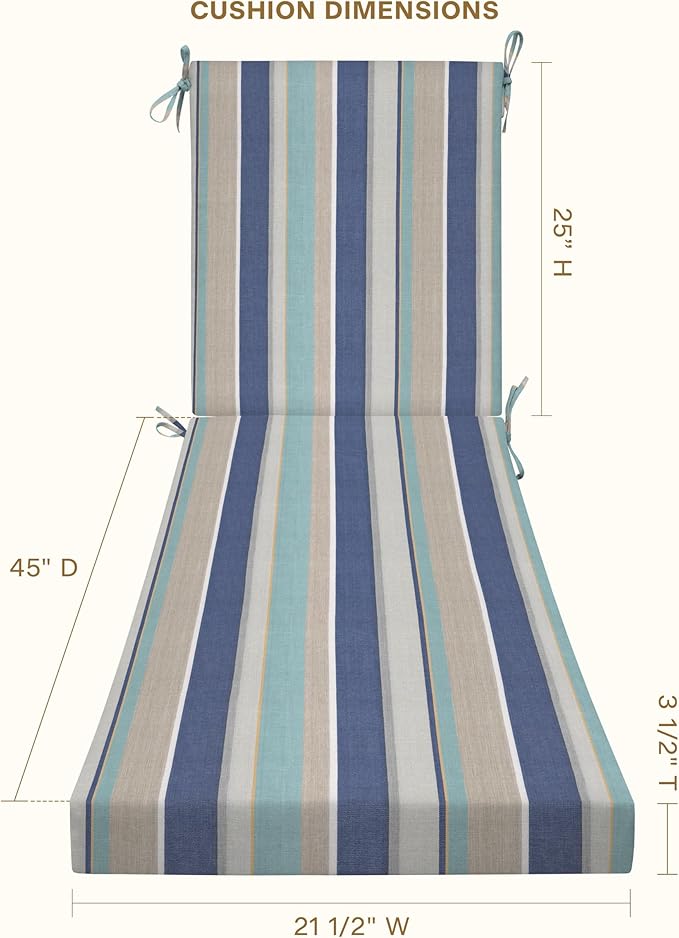 Honeycomb Outdoor Chaise Lounge Cushion