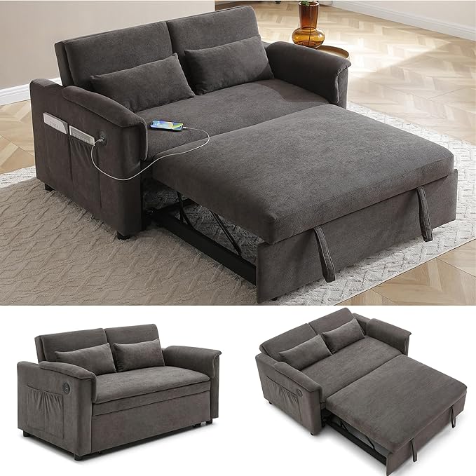 55.5" Small Sleeper Sofa Couch