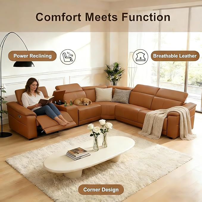 Power Recliner Sofa Set, Reclining Sectional Sofa Couch