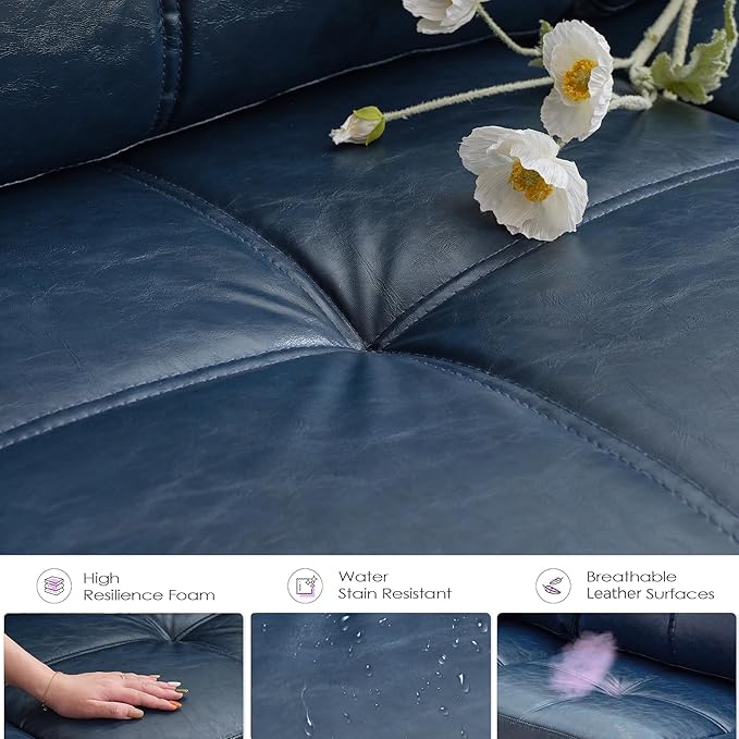 TYBOATLE 65" Faux Leather Loveseat