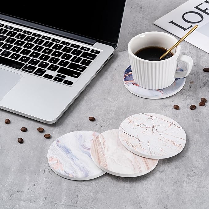 Hoewina 6Pcs Drink Coasters