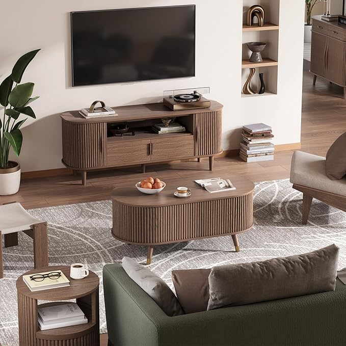 JOINICE 42.5" Oval Lift Top Coffee Table
