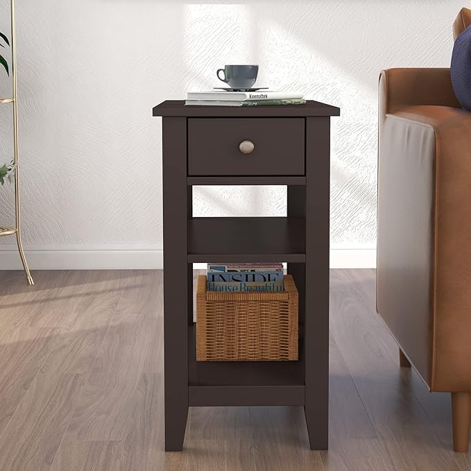 ChooChoo Side Table Living Room, Narrow End Table