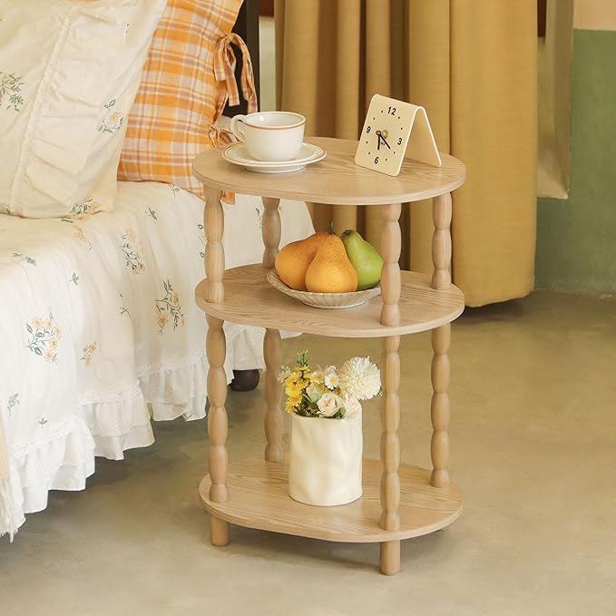 MaxSmeo End Table, Small Oval Side Table