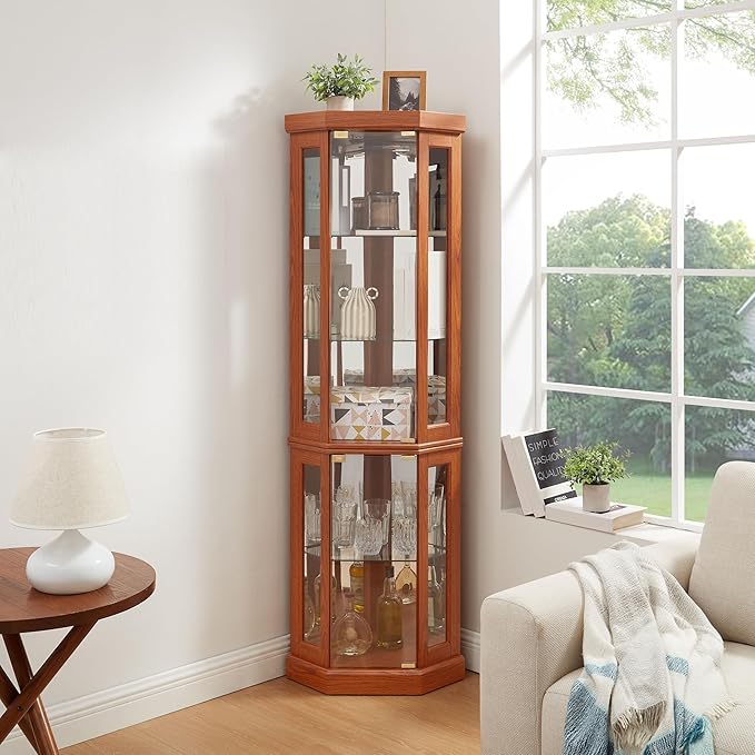 Glass Corner Display Cabinet