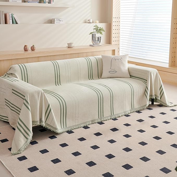 DREAMINGO Couch Cover Reversible Chenille 3 Seat Sofa Covers