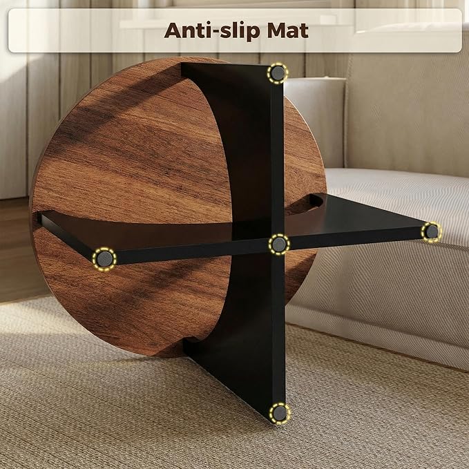 LIKIMIO Nesting Coffee Tables Set of 2, 31.5" Round Side Tables