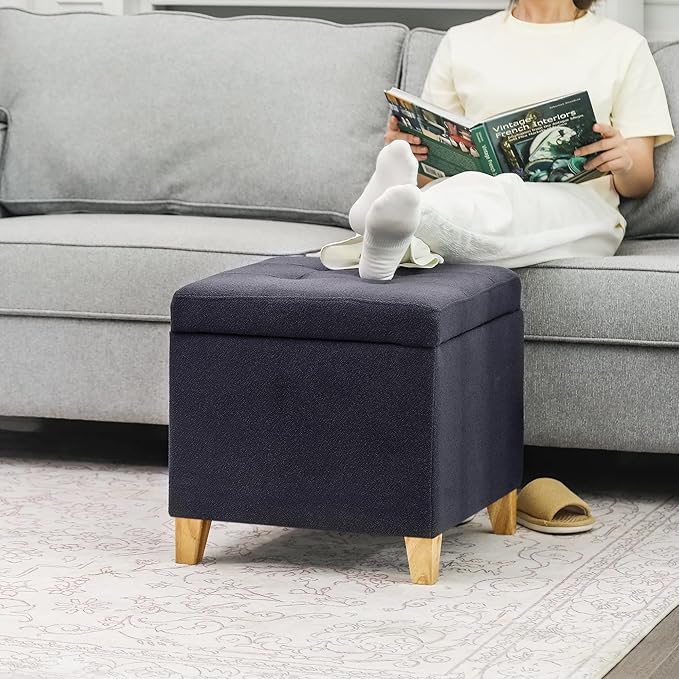 Adeco Storage Ottoman Bench