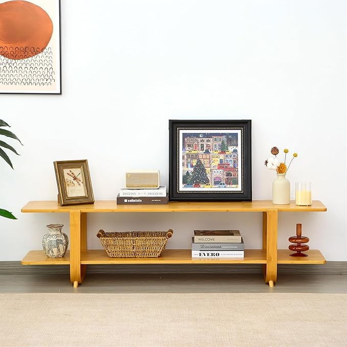 Bamboo TV Stand for TVs up to 65", Accent Entertainment Center