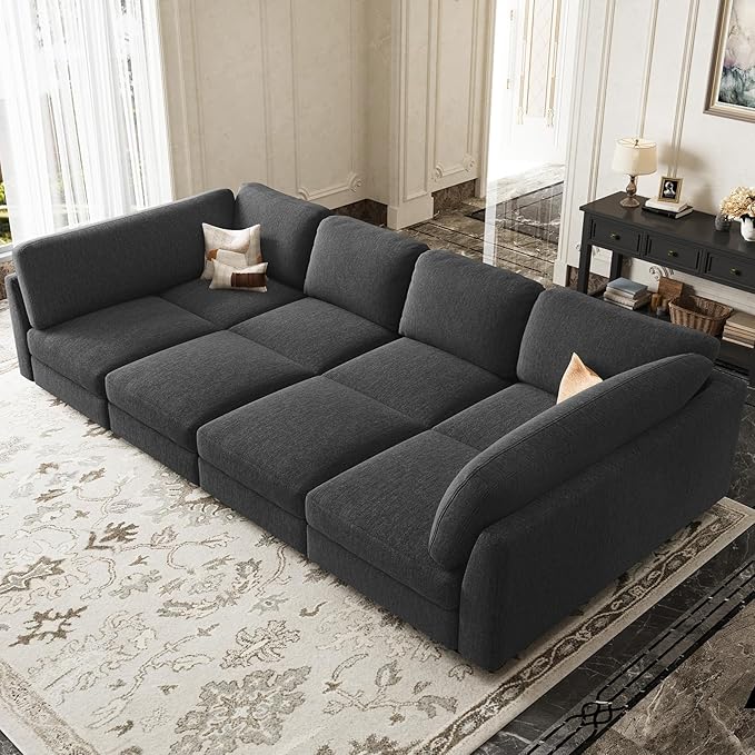 Belffin 111" Cloud Sectional Sleeper Sofa