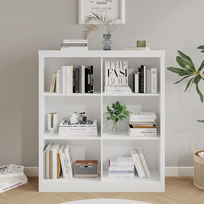 GarveeHome 6 Cube Storage Organizer, 53 Inch Tall Bookcase