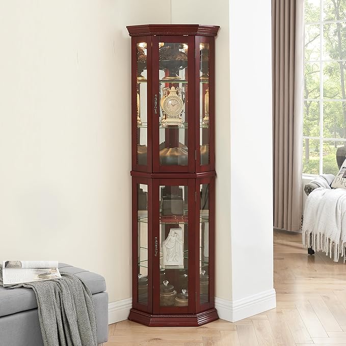 Glass Corner Display Cabinet