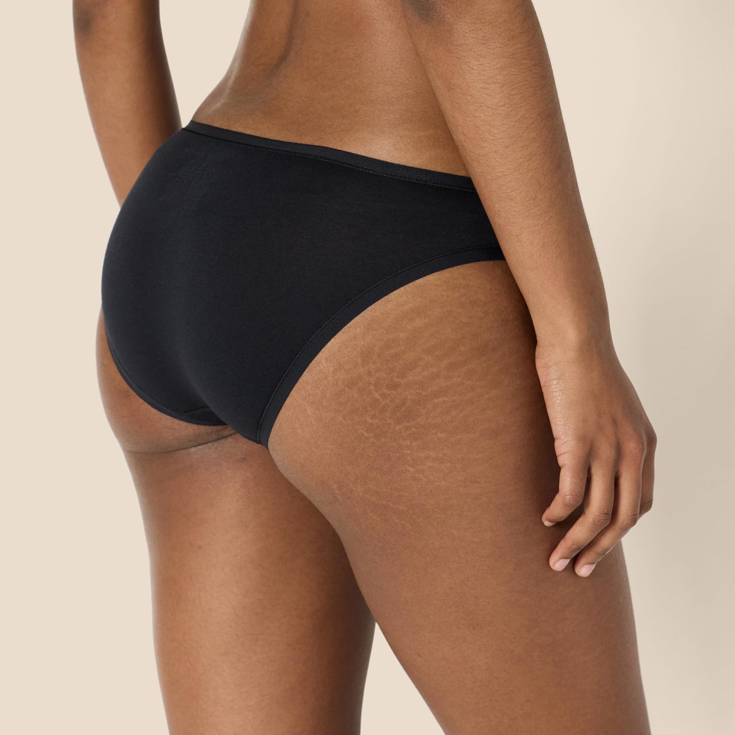Amazon Essentials Women's Cotton Bikini Brief Underwear (Available in Plus Size), Pack of 6, Black, Medium