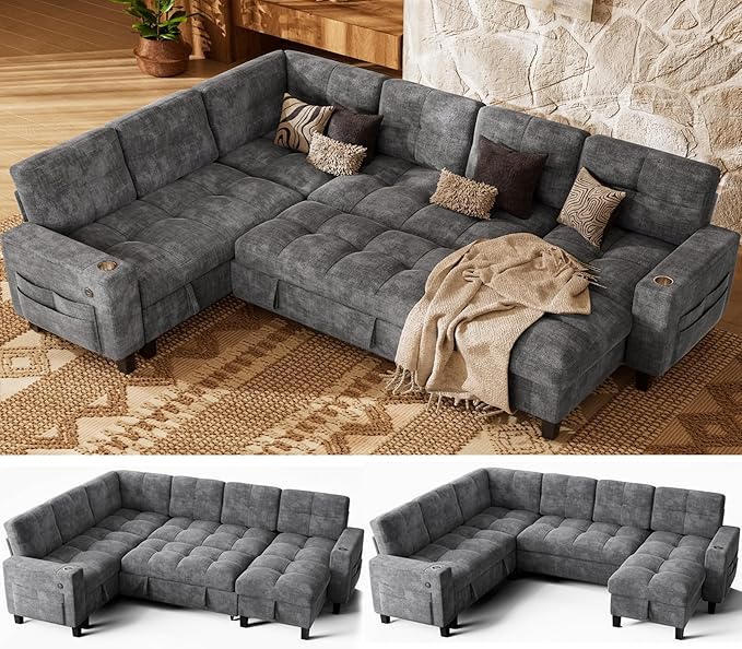 Marsail 110" Sectional Sleeper Sofa