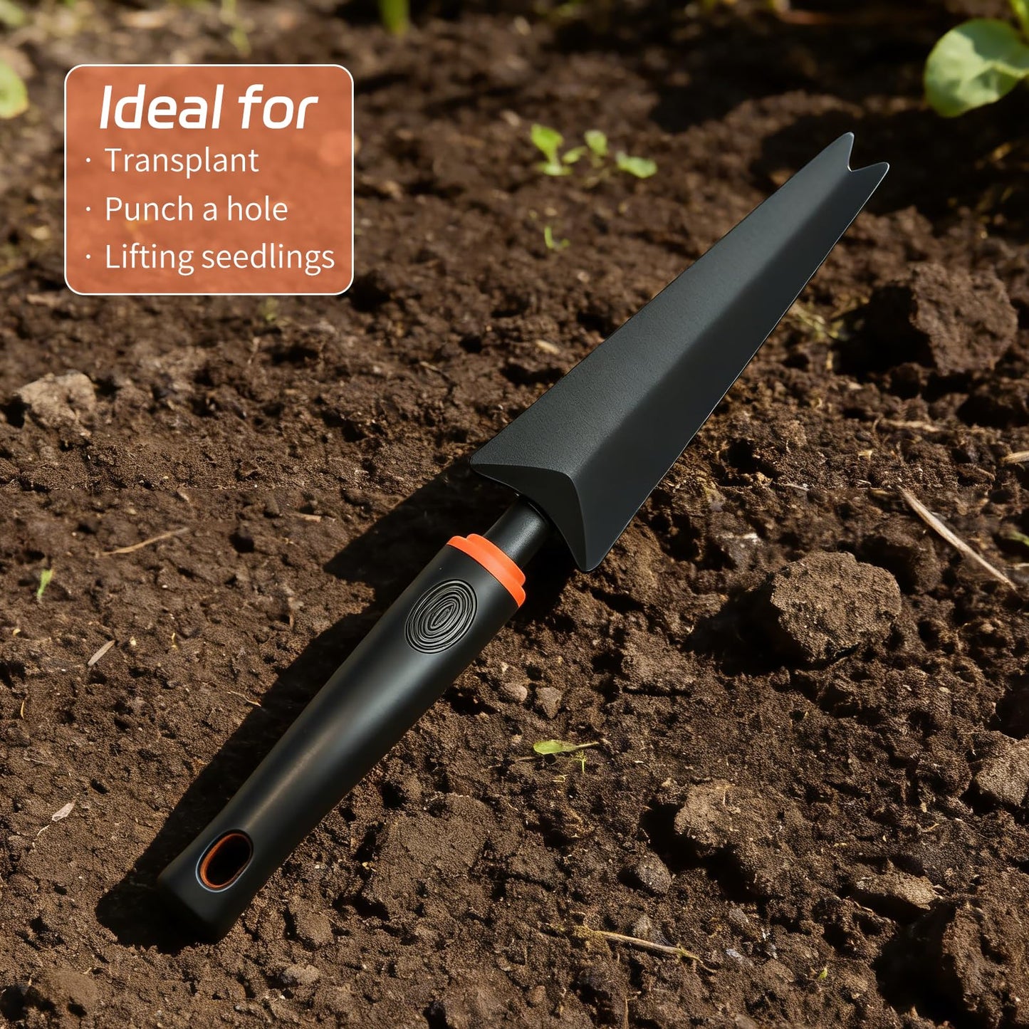 NATURACAVE Hand Weed Puller Tool, Handy Forked Head Trowel Carbon Steel Shovel Weeder Puller Tool for Courtyards and Gardens