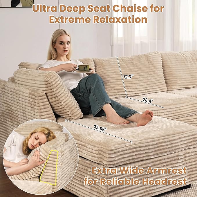 ovios 32.7 inches Ottoman Seat Module