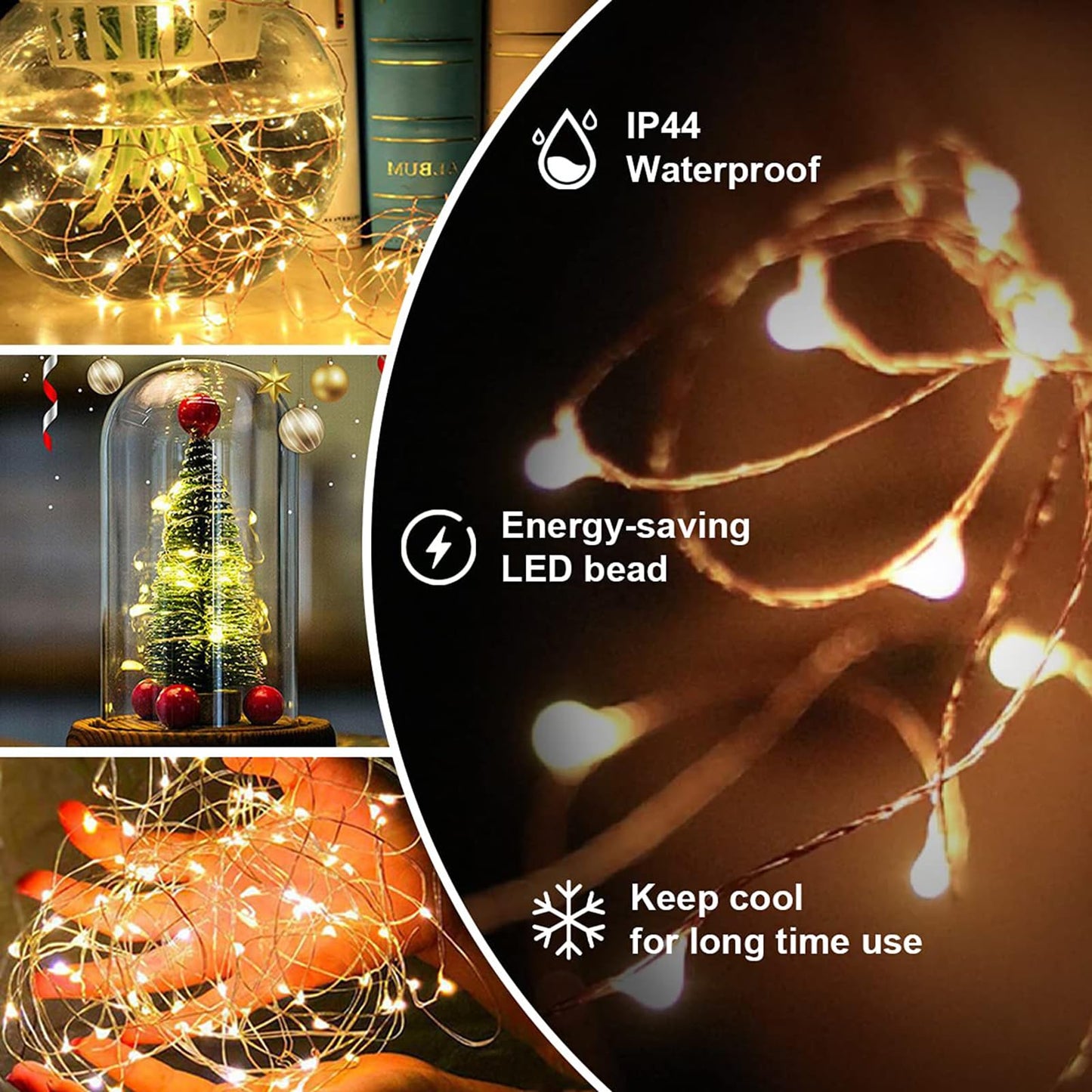 ZELUXDOT Fairy Lights Plug in,660FT 2000LEDs Waterproof Led String Lights,8 Modes Remote Twinkle Light for Outdoor Indoor Christmas Wedding Birthday Garden Party Decorations,Silver Wire,Warm White