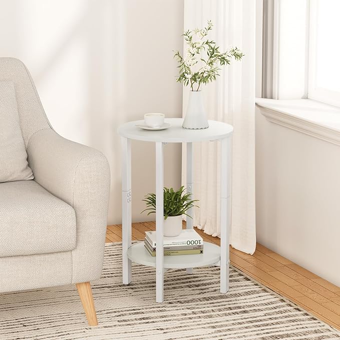 Vagusicc Side Table, Small Round End Table, Circle Table Small Round Coffee
