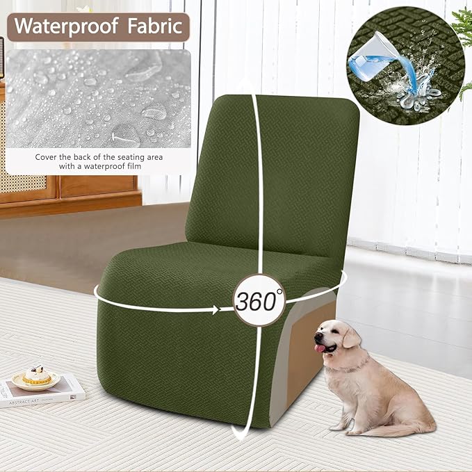 ALIECOM 100% Waterproof Recliner Sectional Couch Covers L Shape Stretch Corner