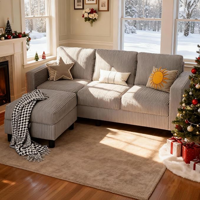 SUNLEI Convertible Sectional Sofa