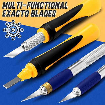 DIYSELF Exacto Knife, 22 Pack Exacto Knife Set with Exacto Blades, Craft Knife for Art, Stencil, Scrapbooking, and Modeling, Hobby Knife, Precision, Art Knives Kit, Pumpkin Carving Tools