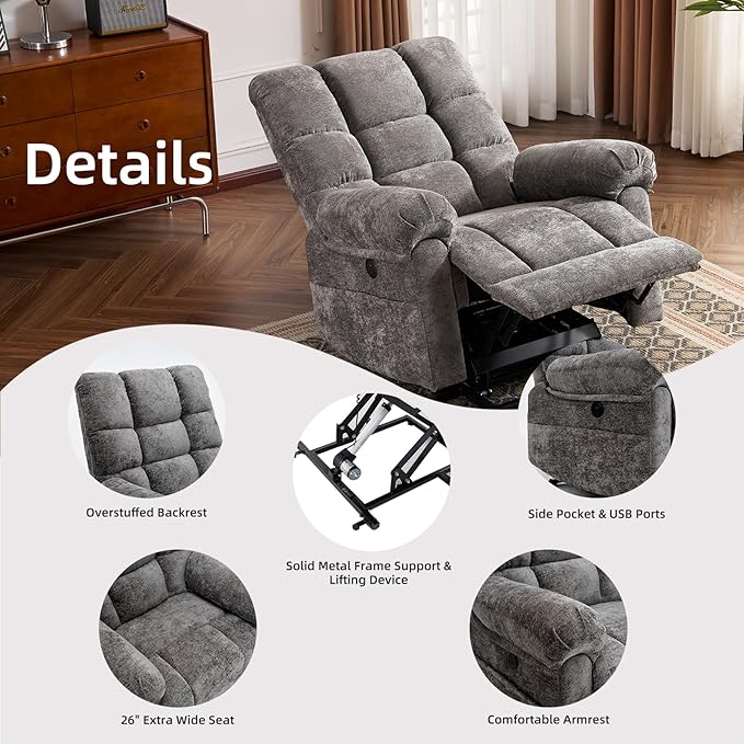 Oversized Power Lift Recliner Chair