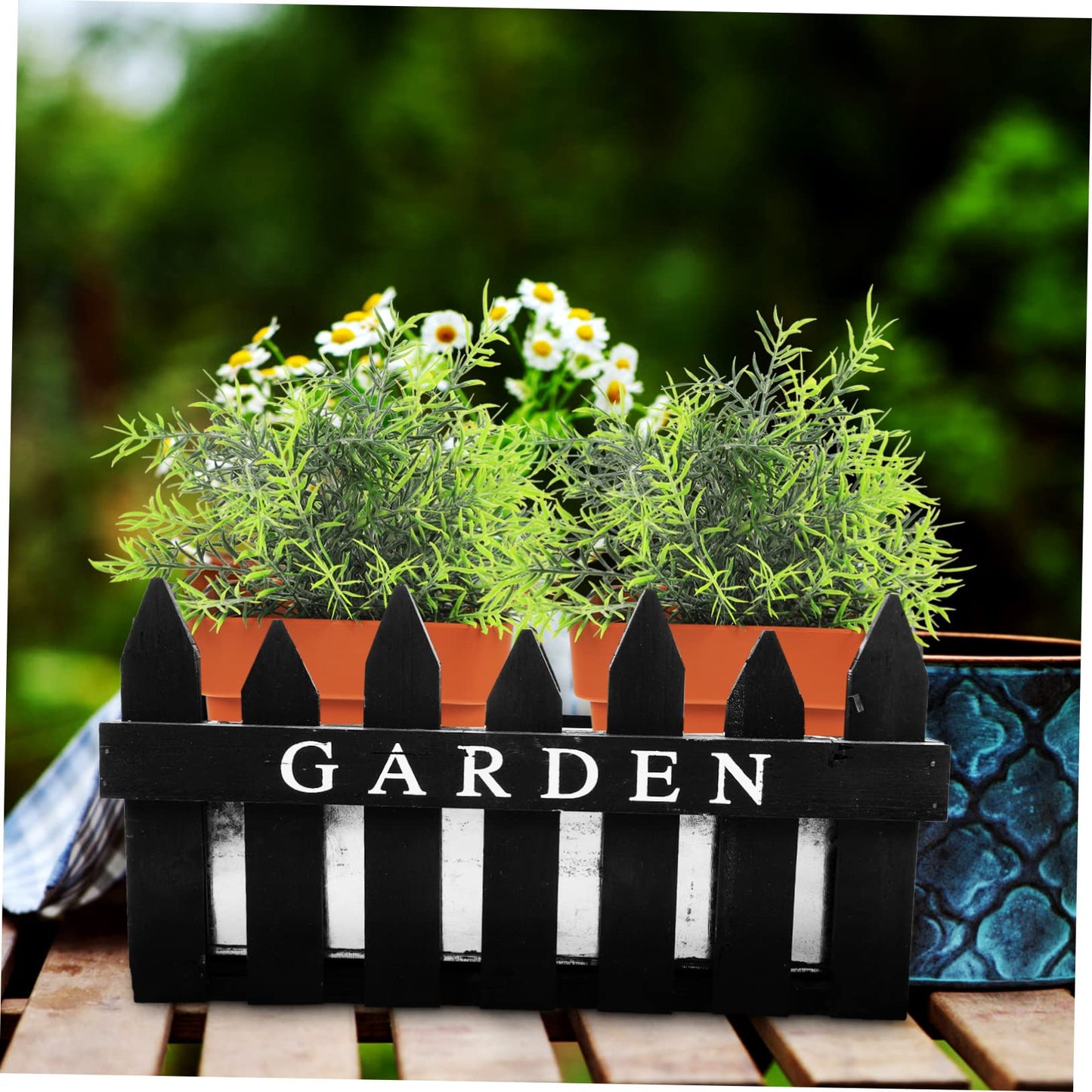 Abaodam Fence Flowerpot Durable Decorative Planting Box for Garden Home Decor Sturdy Easy to Clean Housewarming Finish