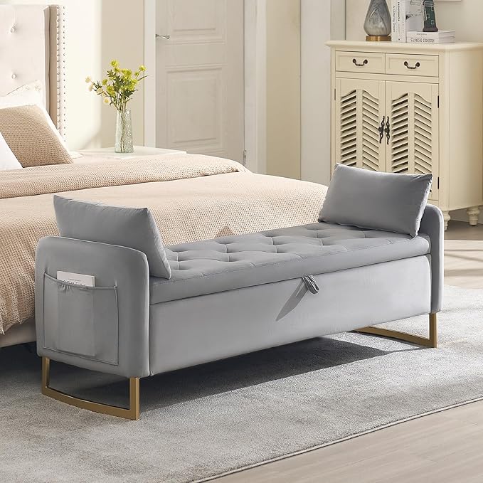 65" End of Bed Storage Bench, Storage Bench