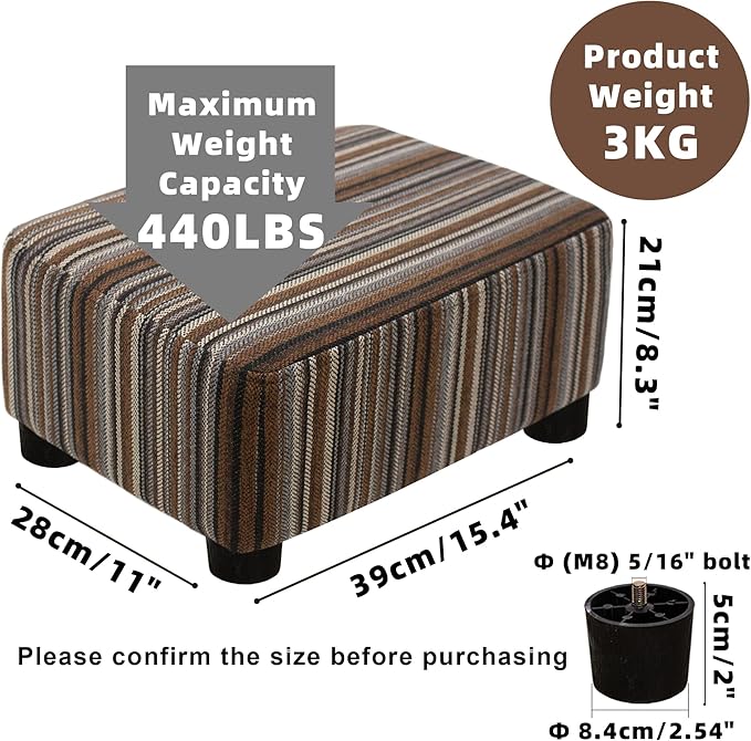 CAROLMADE Small Foot Stool Ottoman Footstool