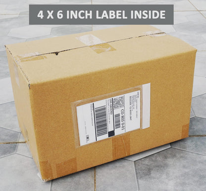 BEUYI Premium 4.7''x7.5'' Packing List Envelope, Tailored Size for 4x6'' Shipping Labels,Self Adhesive Shipping Label Pouch/Sleeve (50 pack)