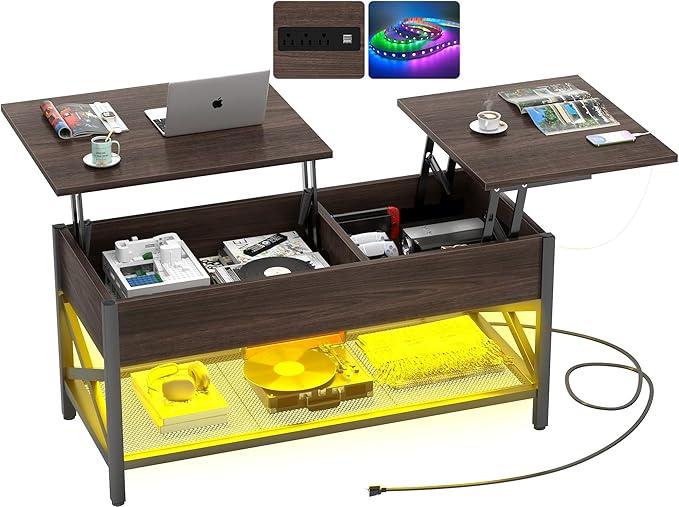 Aheaplus Coffee Table, Lift Top Coffee Table