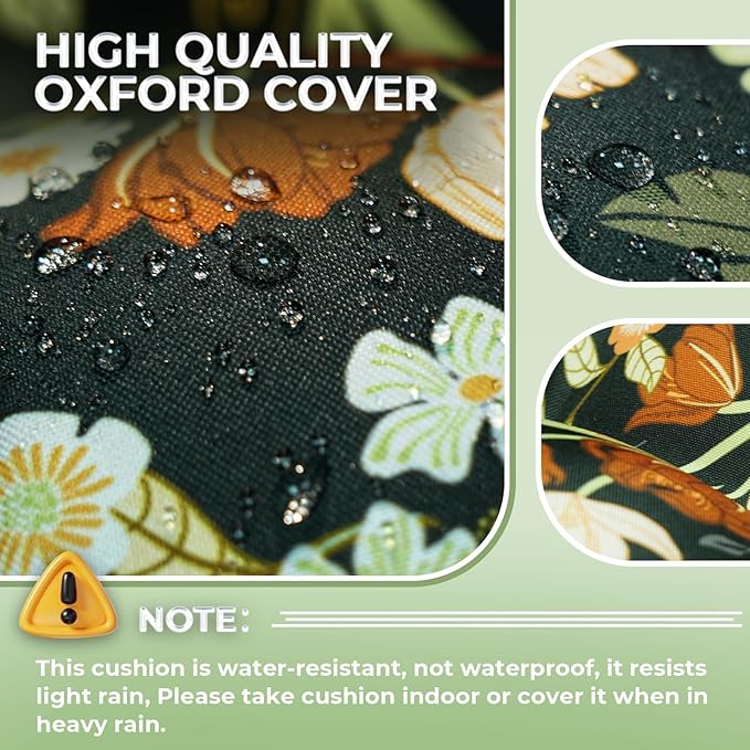 Outdoor Chaise Lounge Chair Cushion Set of 4, Waterproof 74.4 x 22 x 4.7 Inches